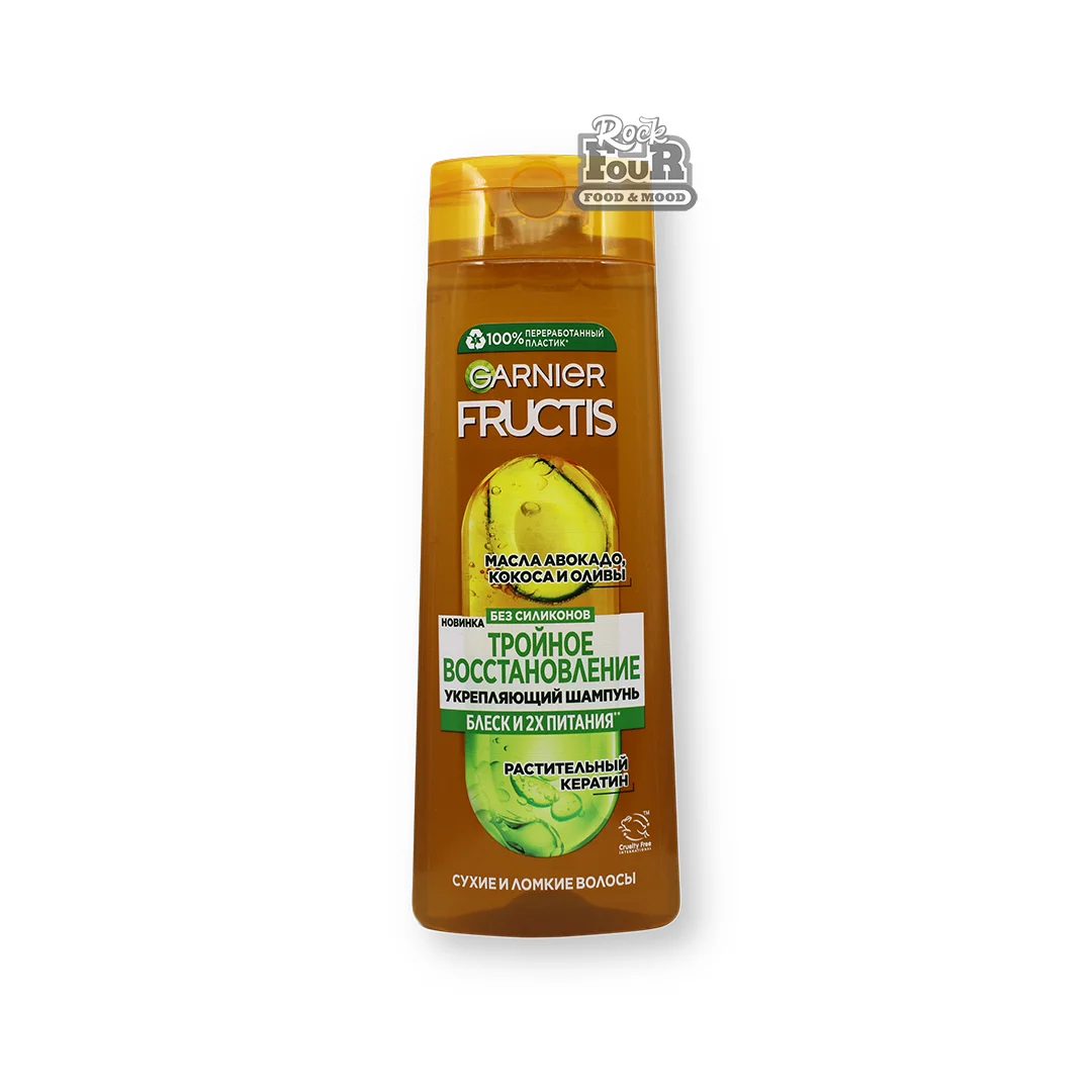 Shampoo for dry and brittle hair "Garnier Fructis Triple Recovery" 400ml